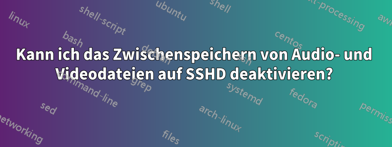 Kann ich das Zwischenspeichern von Audio- und Videodateien auf SSHD deaktivieren?