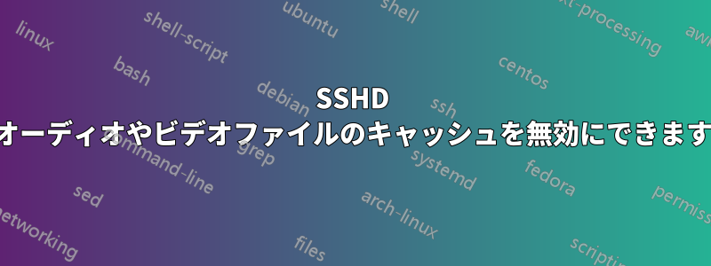 SSHD でオーディオやビデオファイルのキャッシュを無効にできますか