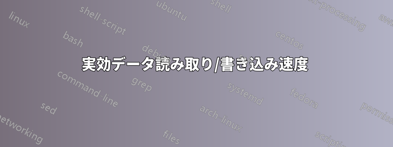 実効データ読み取り/書き込み速度