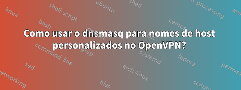 Como usar o dnsmasq para nomes de host personalizados no OpenVPN?