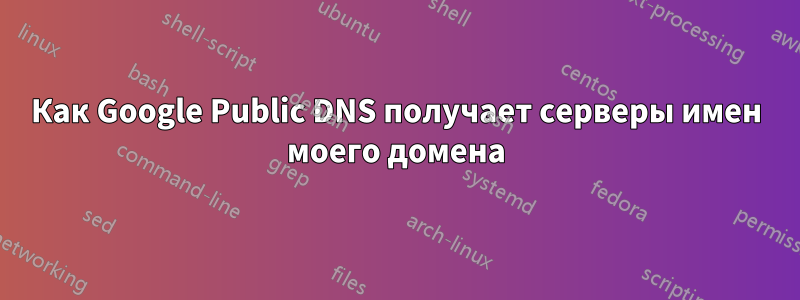 Как Google Public DNS получает серверы имен моего домена