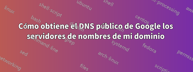 Cómo obtiene el DNS público de Google los servidores de nombres de mi dominio