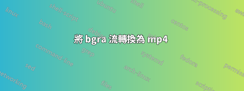 將 bgra 流轉換為 mp4