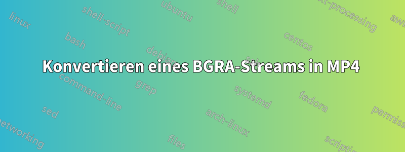 Konvertieren eines BGRA-Streams in MP4