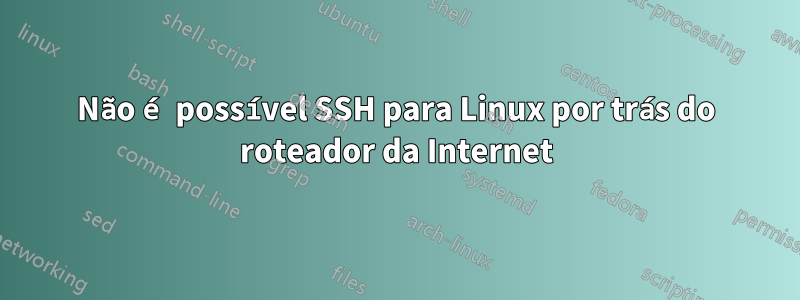 Não é possível SSH para Linux por trás do roteador da Internet