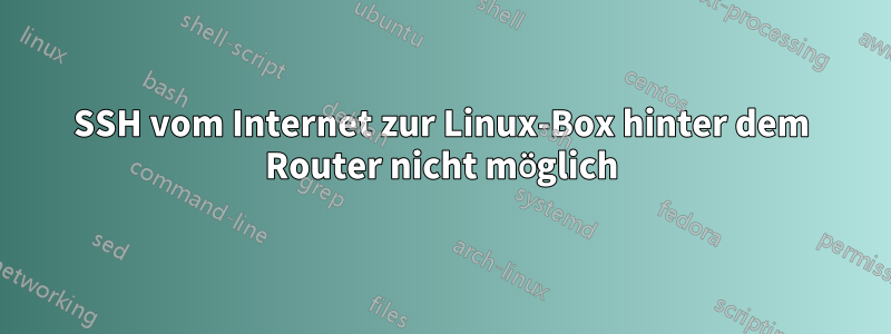 SSH vom Internet zur Linux-Box hinter dem Router nicht möglich