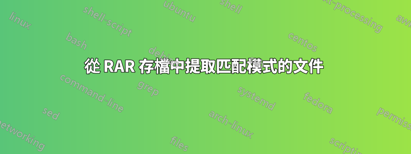 從 RAR 存檔中提取匹配模式的文件