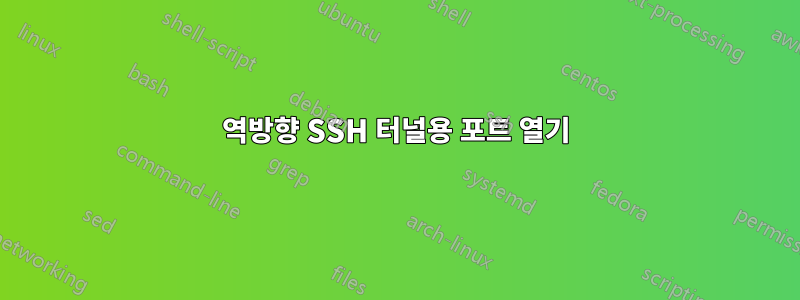 역방향 SSH 터널용 포트 열기