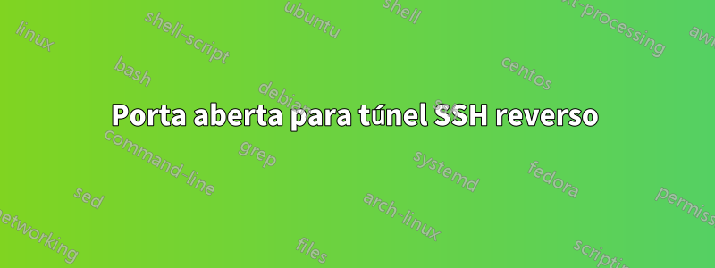 Porta aberta para túnel SSH reverso