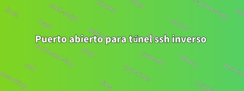 Puerto abierto para túnel ssh inverso