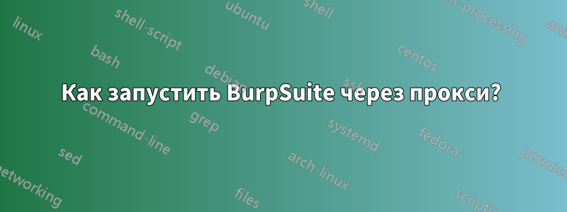 Как запустить BurpSuite через прокси?