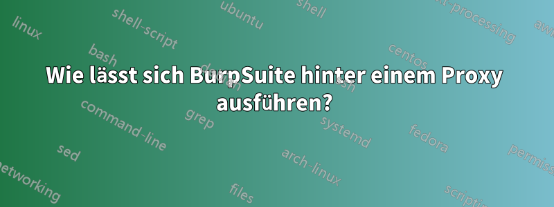 Wie lässt sich BurpSuite hinter einem Proxy ausführen?