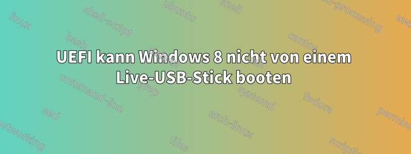 UEFI kann Windows 8 nicht von einem Live-USB-Stick booten