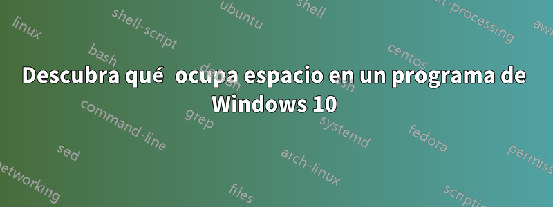 Descubra qué ocupa espacio en un programa de Windows 10