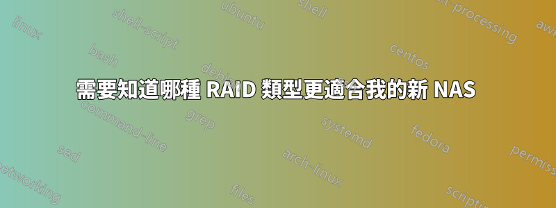 需要知道哪種 RAID 類型更適合我的新 NAS