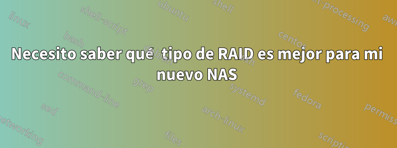 Necesito saber qué tipo de RAID es mejor para mi nuevo NAS