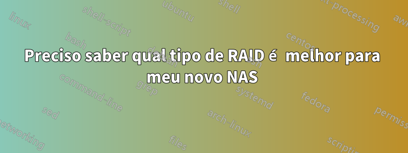 Preciso saber qual tipo de RAID é melhor para meu novo NAS