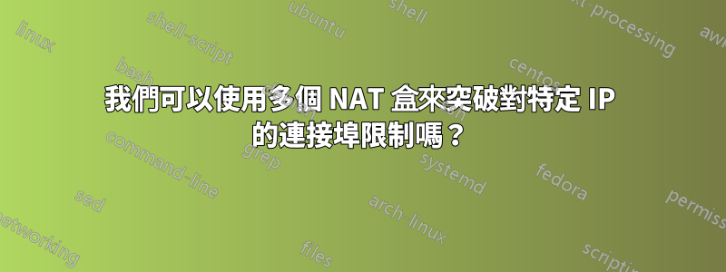 我們可以使用多個 NAT 盒來突破對特定 IP 的連接埠限制嗎？