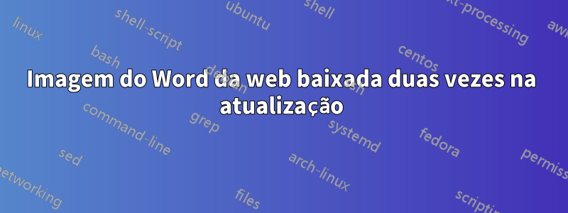 Imagem do Word da web baixada duas vezes na atualização