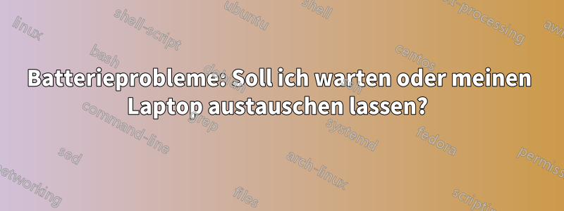 Batterieprobleme: Soll ich warten oder meinen Laptop austauschen lassen? 