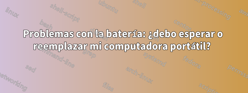 Problemas con la batería: ¿debo esperar o reemplazar mi computadora portátil? 