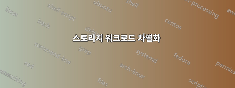 스토리지 워크로드 차별화