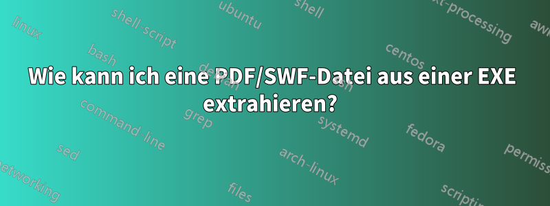 Wie kann ich eine PDF/SWF-Datei aus einer EXE extrahieren? 