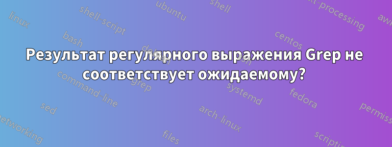 Результат регулярного выражения Grep не соответствует ожидаемому?