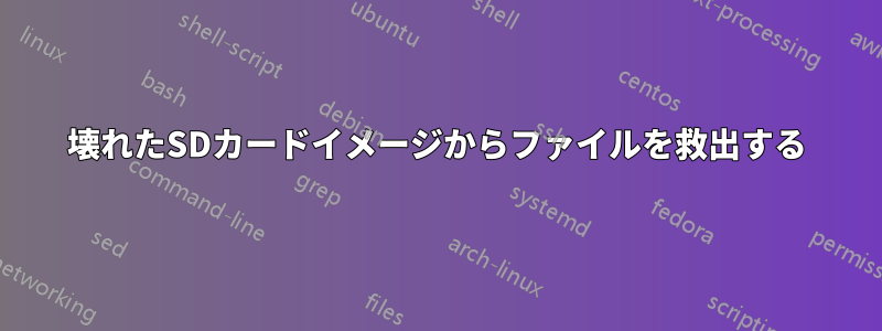 壊れたSDカードイメージからファイルを救出する