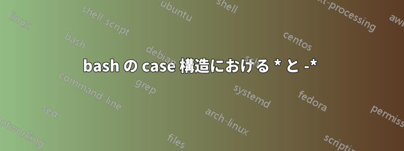 bash の case 構造における * と -*