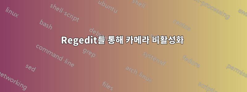 Regedit를 통해 카메라 비활성화