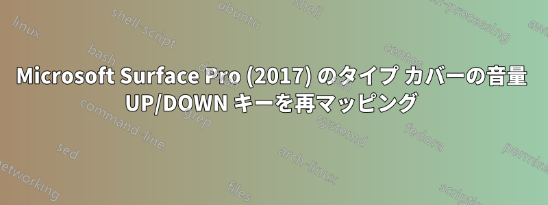 Microsoft Surface Pro (2017) のタイプ カバーの音量 UP/DOWN キーを再マッピング