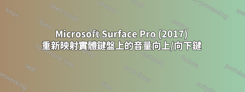 Microsoft Surface Pro (2017) 重新映射實體鍵盤上的音量向上/向下鍵