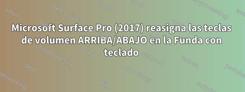 Microsoft Surface Pro (2017) reasigna las teclas de volumen ARRIBA/ABAJO en la Funda con teclado