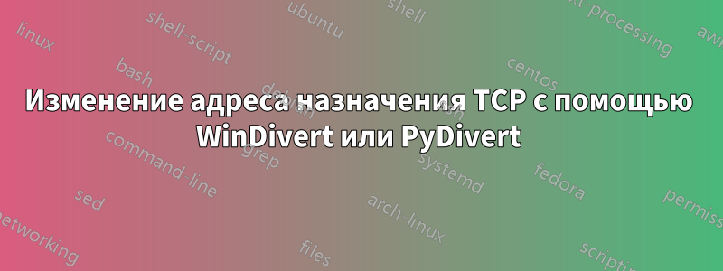 Изменение адреса назначения TCP с помощью WinDivert или PyDivert