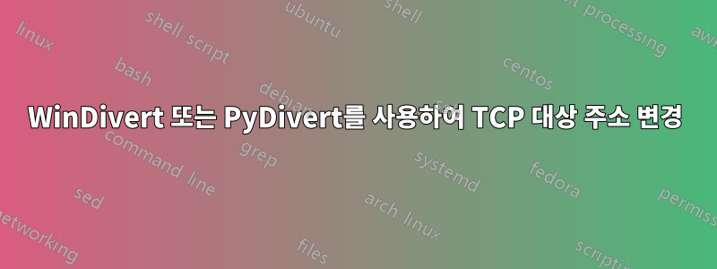 WinDivert 또는 PyDivert를 사용하여 TCP 대상 주소 변경