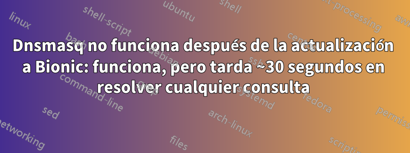 Dnsmasq no funciona después de la actualización a Bionic: funciona, pero tarda ~30 segundos en resolver cualquier consulta