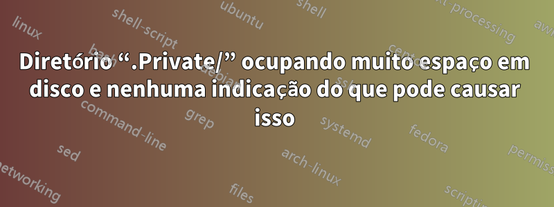 Diretório “.Private/” ocupando muito espaço em disco e nenhuma indicação do que pode causar isso