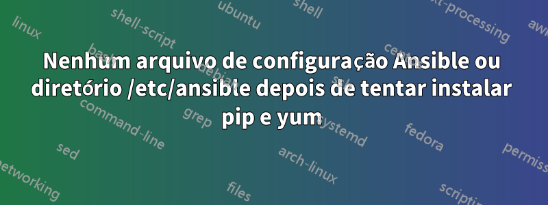 Nenhum arquivo de configuração Ansible ou diretório /etc/ansible depois de tentar instalar pip e yum