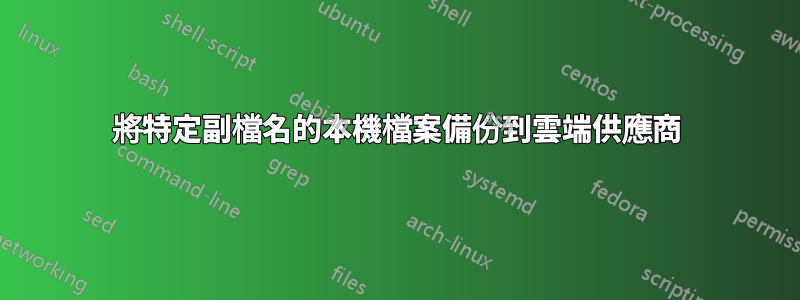 將特定副檔名的本機檔案備份到雲端供應商