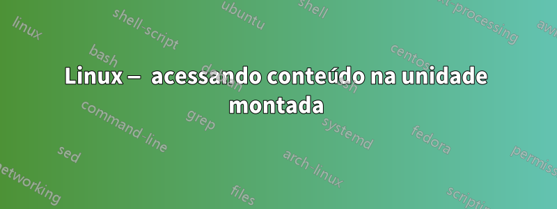 Linux — acessando conteúdo na unidade montada