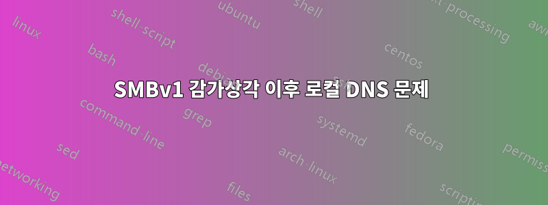 SMBv1 감가상각 이후 로컬 DNS 문제