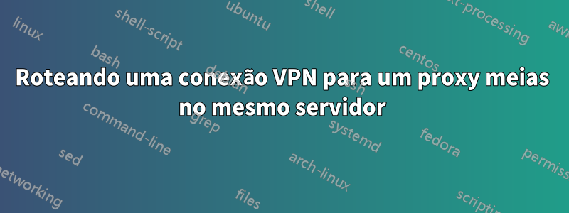 Roteando uma conexão VPN para um proxy meias no mesmo servidor