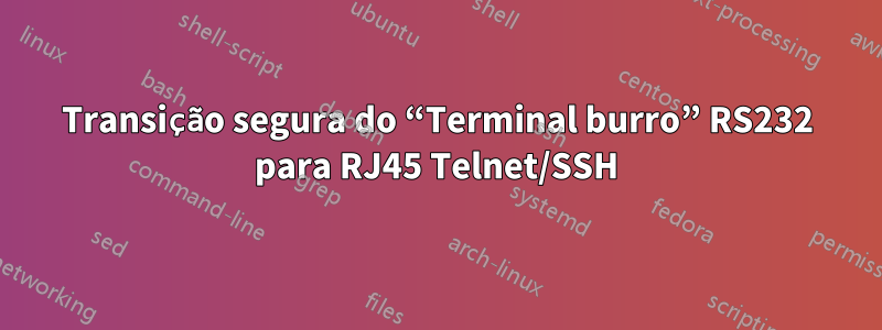 Transição segura do “Terminal burro” RS232 para RJ45 Telnet/SSH