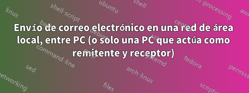 Envío de correo electrónico en una red de área local, entre PC (o solo una PC que actúa como remitente y receptor)