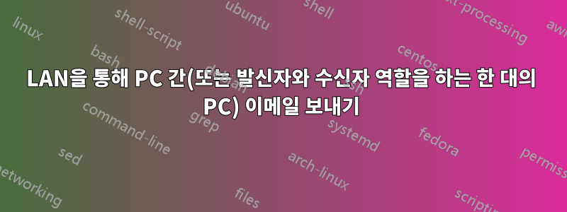 LAN을 통해 PC 간(또는 발신자와 수신자 역할을 하는 한 대의 PC) 이메일 보내기