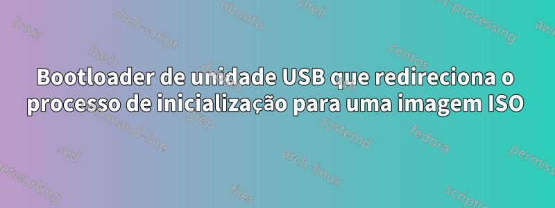 Bootloader de unidade USB que redireciona o processo de inicialização para uma imagem ISO