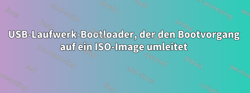 USB-Laufwerk-Bootloader, der den Bootvorgang auf ein ISO-Image umleitet