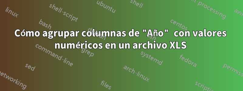 Cómo agrupar columnas de "Año" con valores numéricos en un archivo XLS