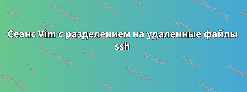 Сеанс Vim с разделением на удаленные файлы ssh